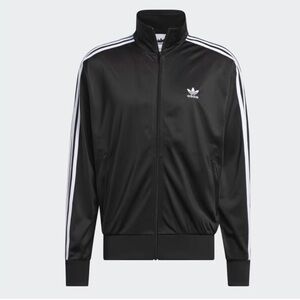 Adidas Black Bomber Jacket with White Stripes